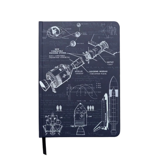 Atoms to Astronauts Space Exploration A5 Hardcover Notebook