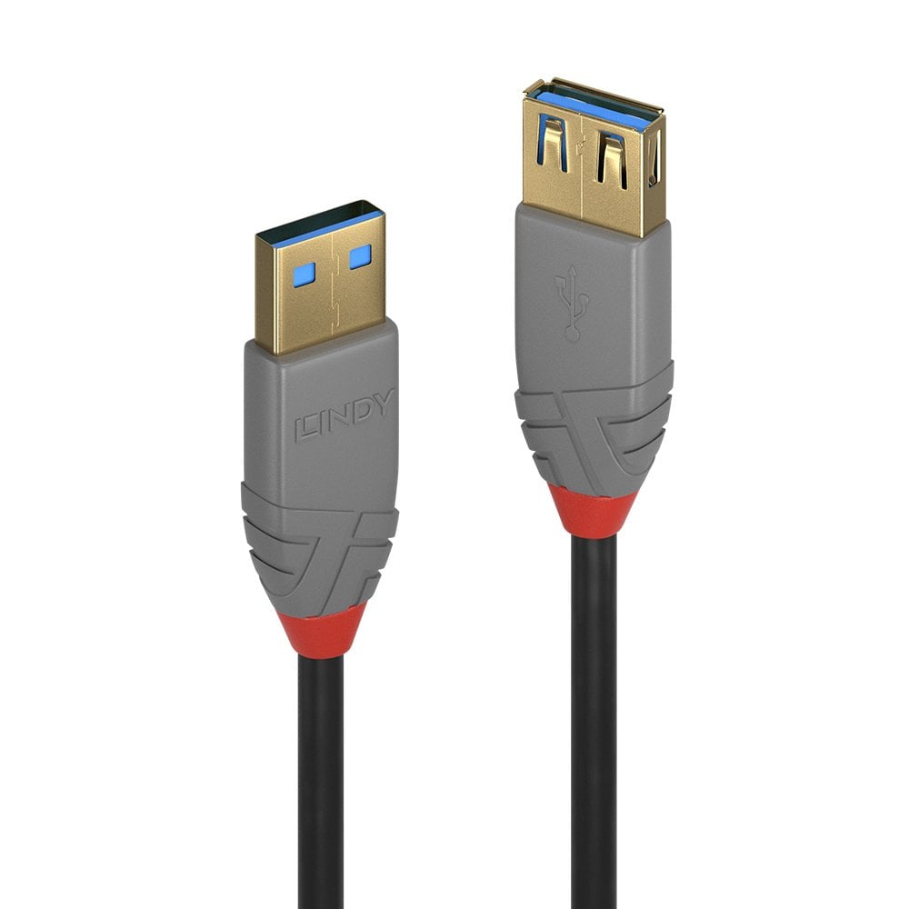 Lindy 36714 câble USB 3 m USB 2.0 USB A Gris Rallonge USB 2.0 type A,  Anthra Line, Gris, 3m (36714) prix Maroc